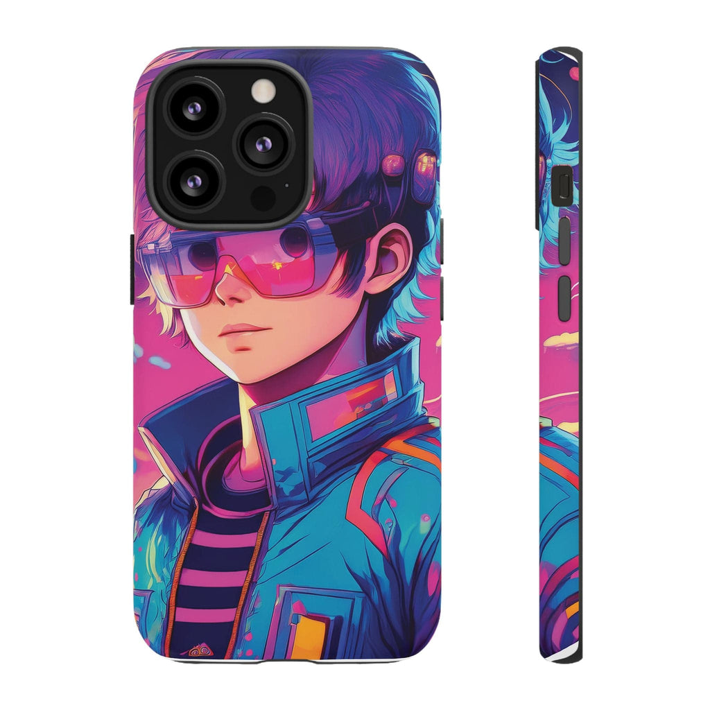 Retro-Futuristic Visionary Phone Case: Neon Dreams in Your Pocket - Tough Cases iPhone 13 Pro / Matte Phone Case