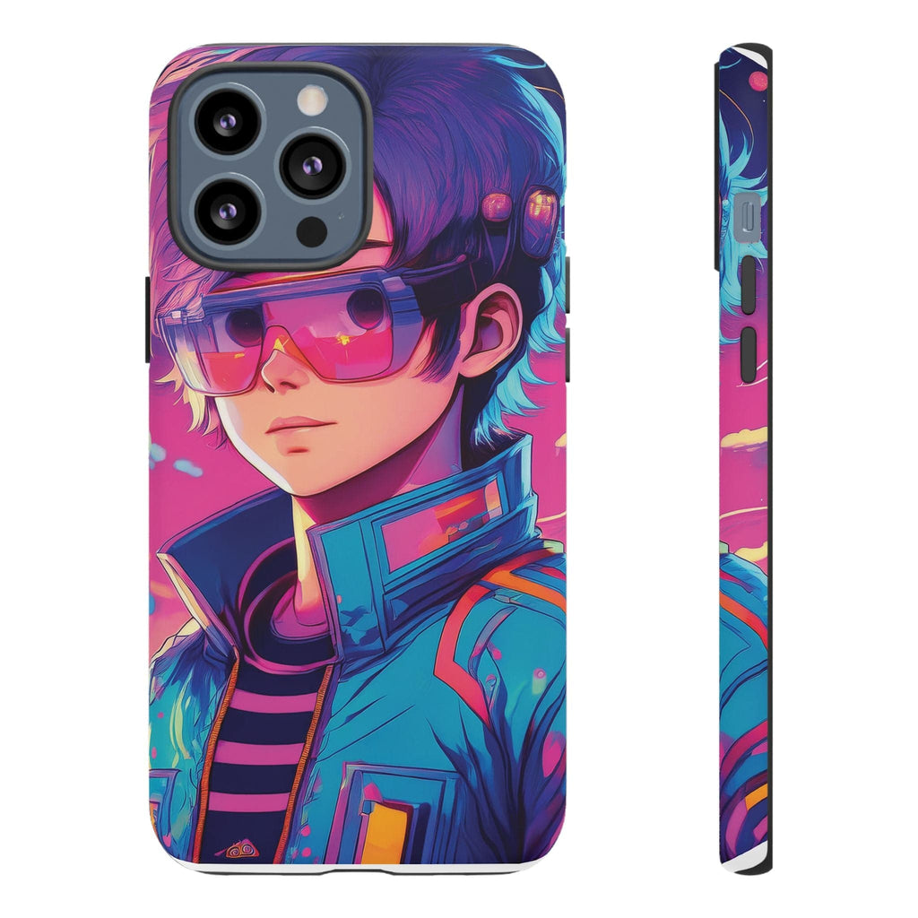 Retro-Futuristic Visionary Phone Case: Neon Dreams in Your Pocket - Tough Cases iPhone 13 Pro Max / Matte Phone Case