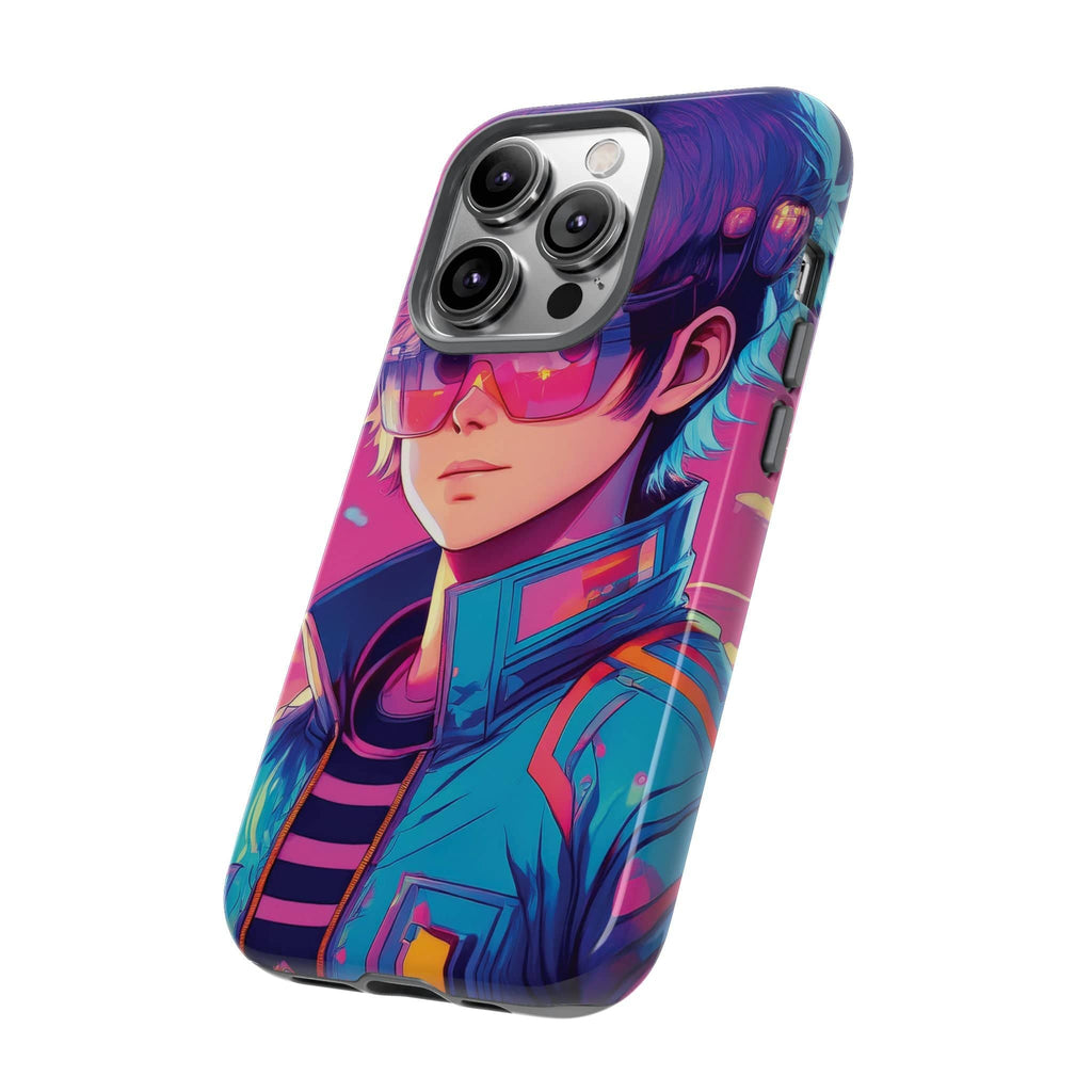 Retro-Futuristic Visionary Phone Case: Neon Dreams in Your Pocket - Tough Cases Phone Case