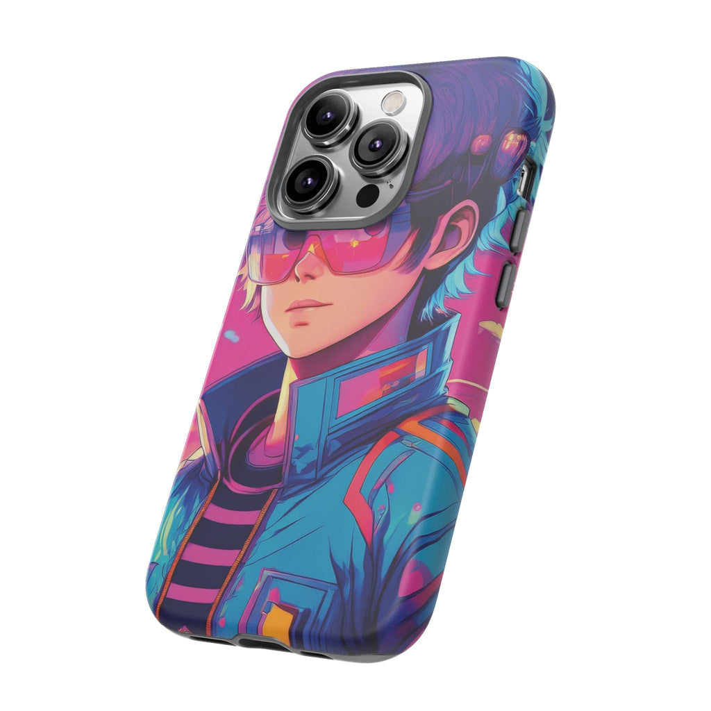 Retro-Futuristic Visionary Phone Case: Neon Dreams in Your Pocket - Tough Cases Phone Case