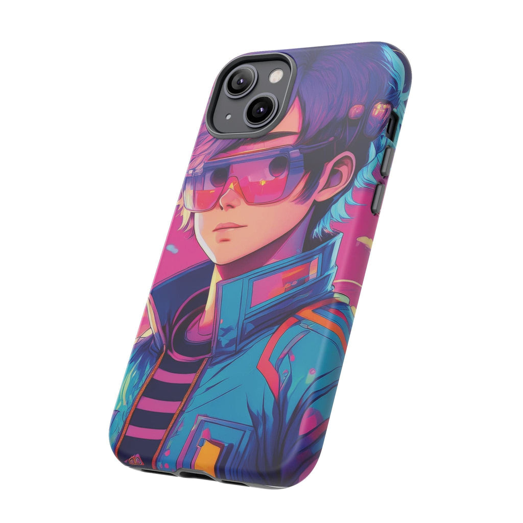 Retro-Futuristic Visionary Phone Case: Neon Dreams in Your Pocket - Tough Cases Phone Case