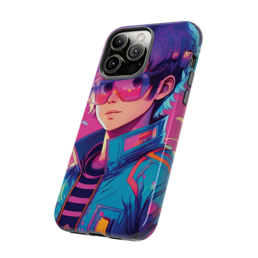 Retro-Futuristic Visionary Phone Case: Neon Dreams in Your Pocket - Tough Cases Phone Case