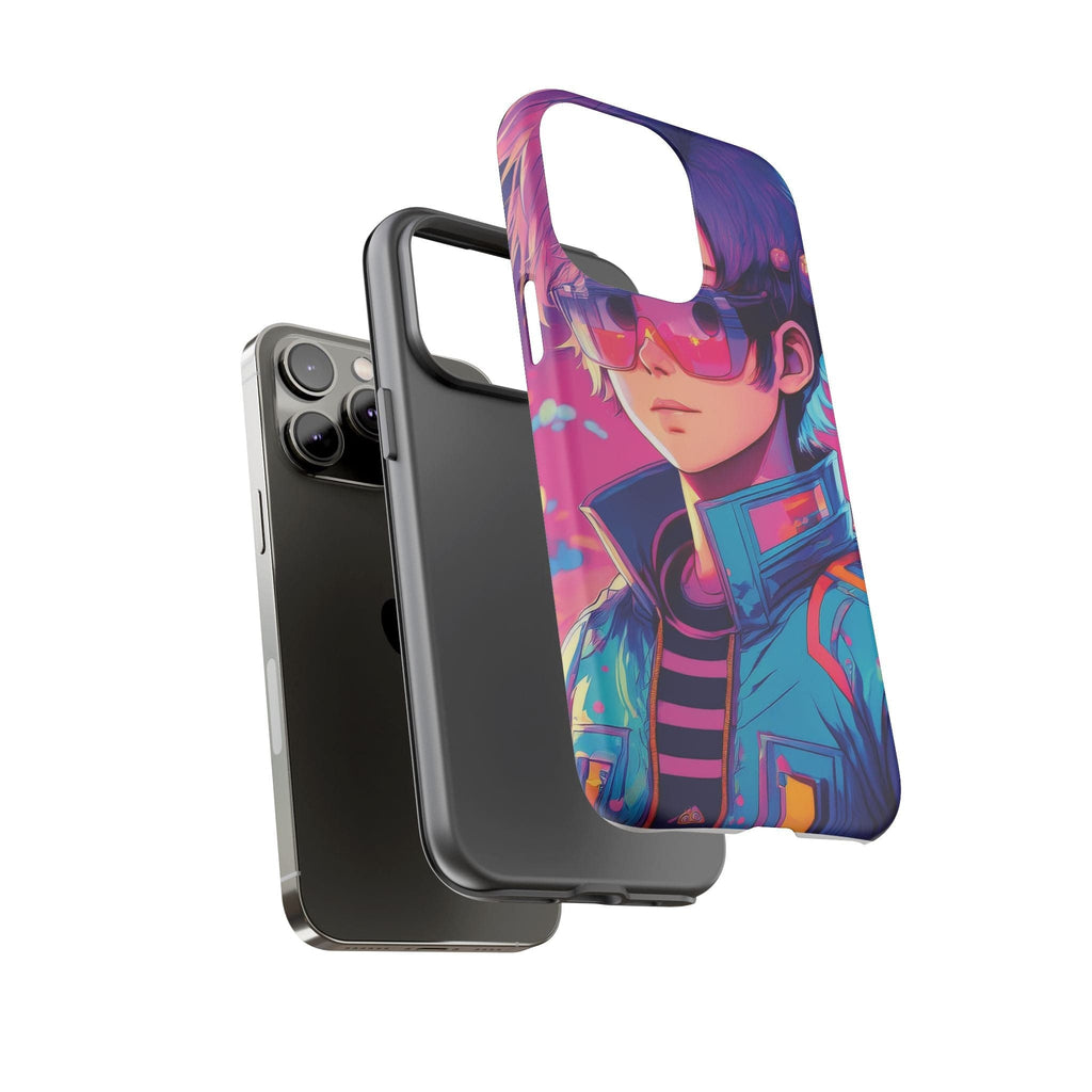 Retro-Futuristic Visionary Phone Case: Neon Dreams in Your Pocket - Tough Cases Phone Case