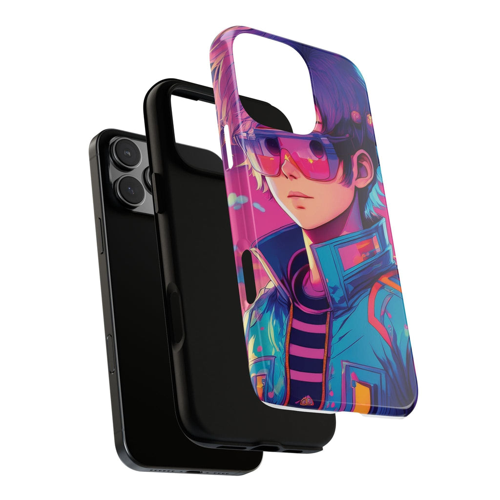 Retro-Futuristic Visionary Phone Case: Neon Dreams in Your Pocket - Tough Cases Phone Case