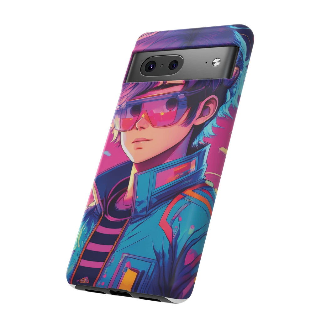 Retro-Futuristic Visionary Phone Case: Neon Dreams in Your Pocket - Tough Cases Phone Case