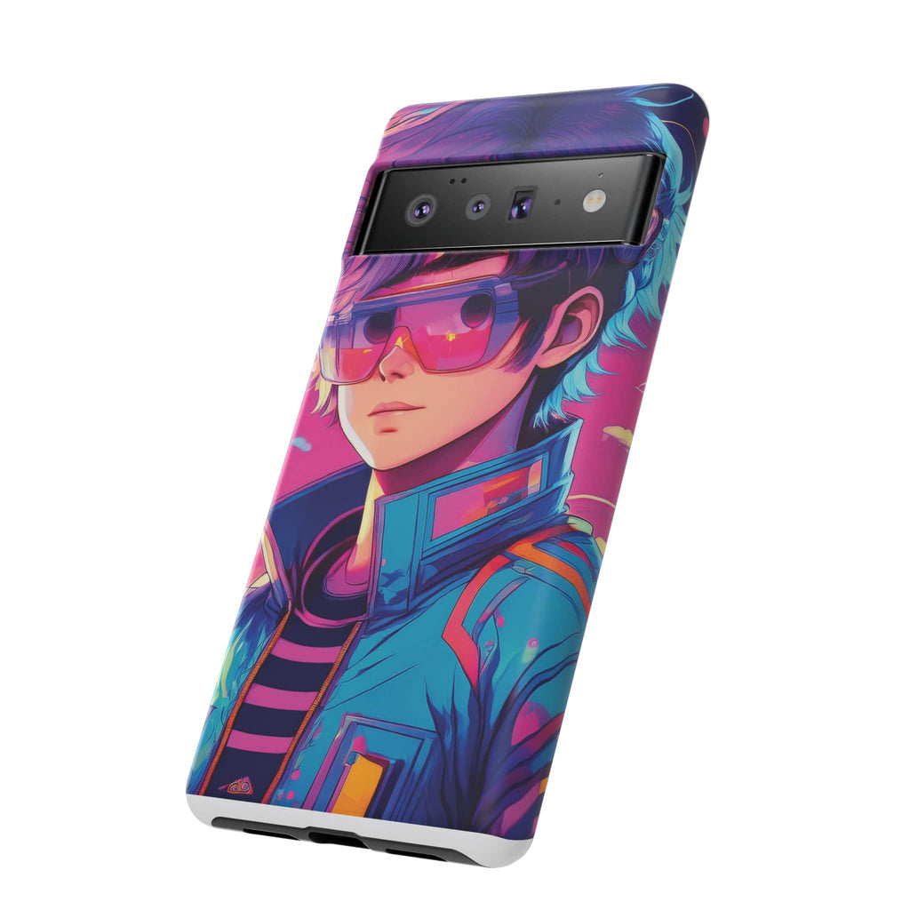 Retro-Futuristic Visionary Phone Case: Neon Dreams in Your Pocket - Tough Cases Phone Case