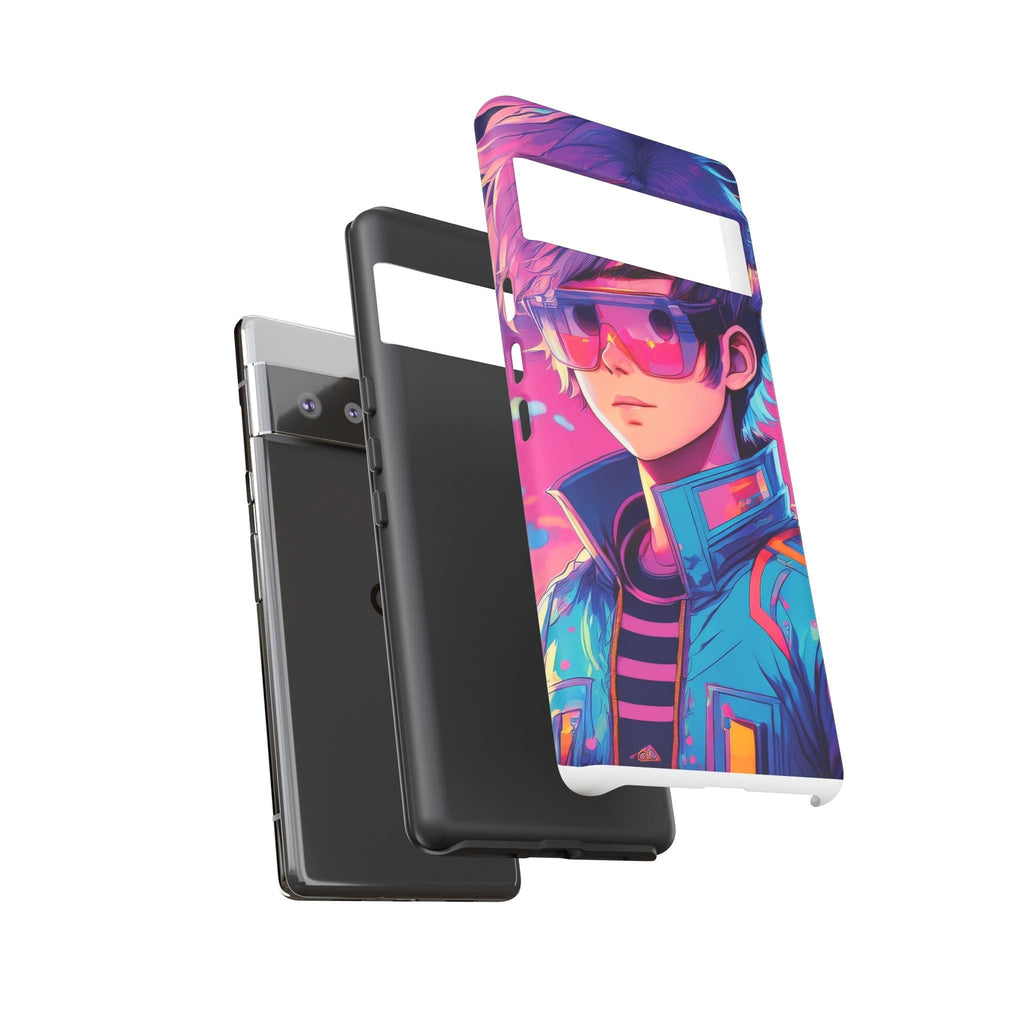 Retro-Futuristic Visionary Phone Case: Neon Dreams in Your Pocket - Tough Cases Phone Case