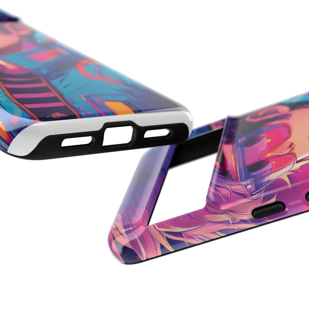 Retro-Futuristic Visionary Phone Case: Neon Dreams in Your Pocket - Tough Cases Phone Case