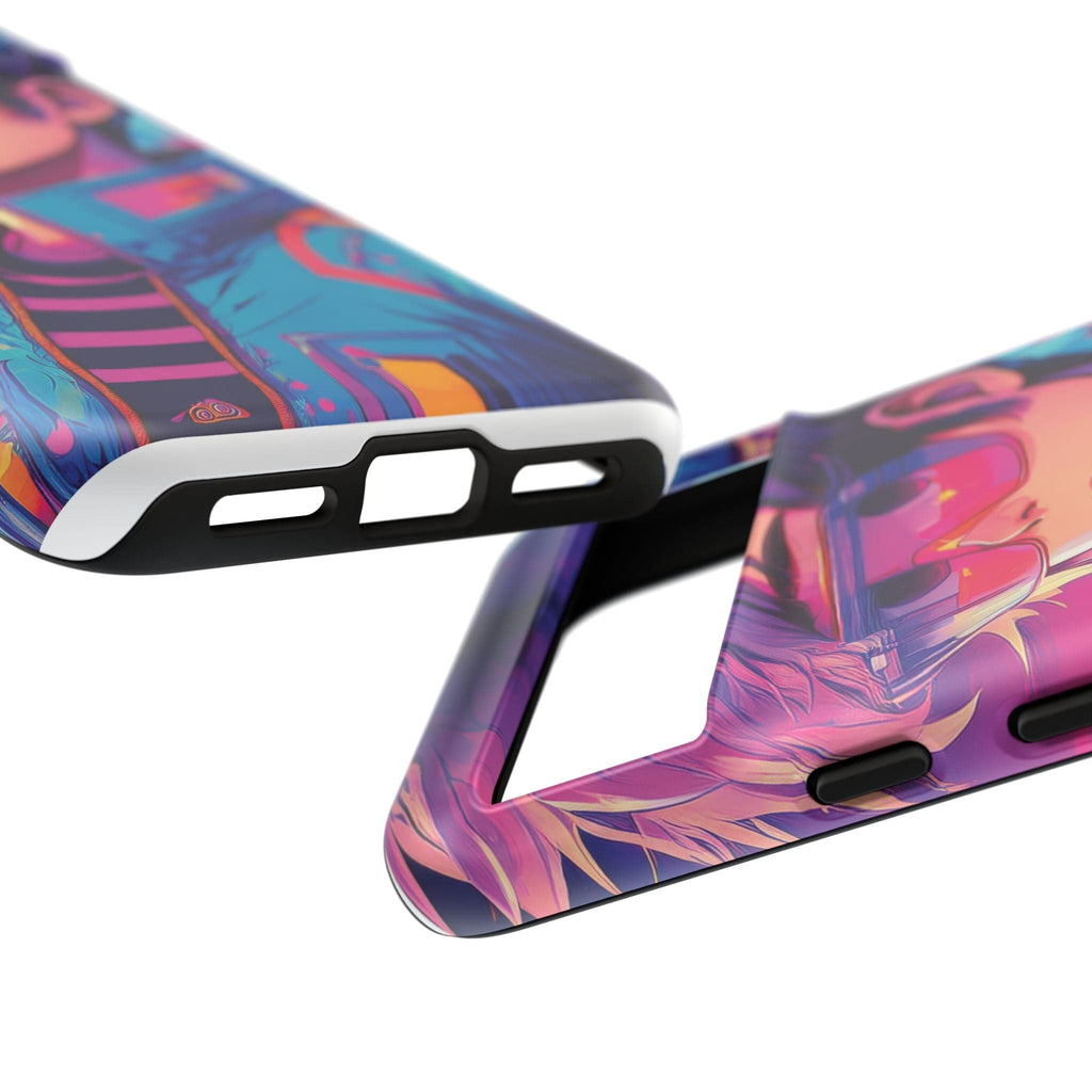 Retro-Futuristic Visionary Phone Case: Neon Dreams in Your Pocket - Tough Cases Phone Case