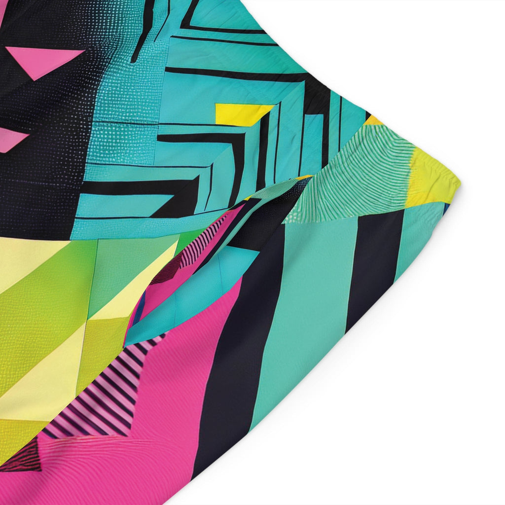 Ride the Wave: Neon Energy Board Shorts L / Seam thread color automatically matched to design All Over Prints