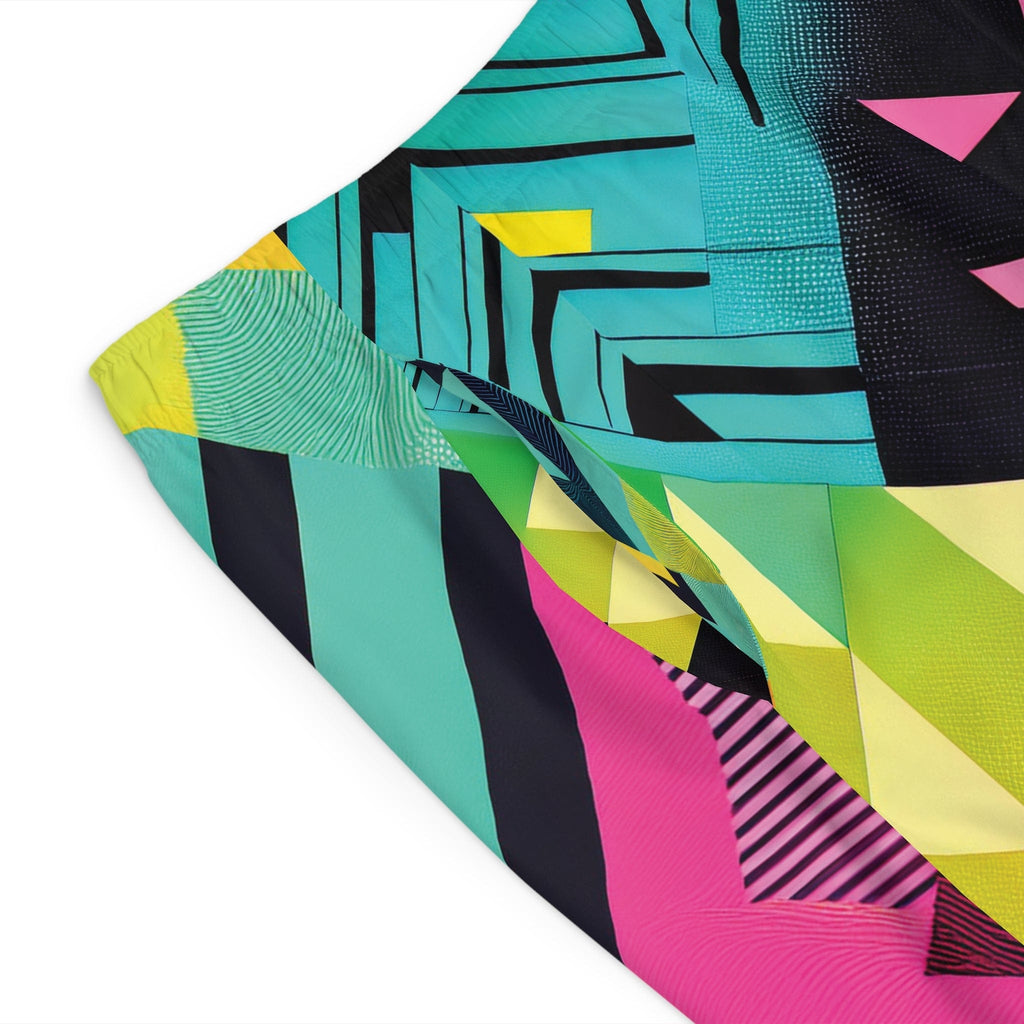 Ride the Wave: Neon Energy Board Shorts L / Seam thread color automatically matched to design All Over Prints