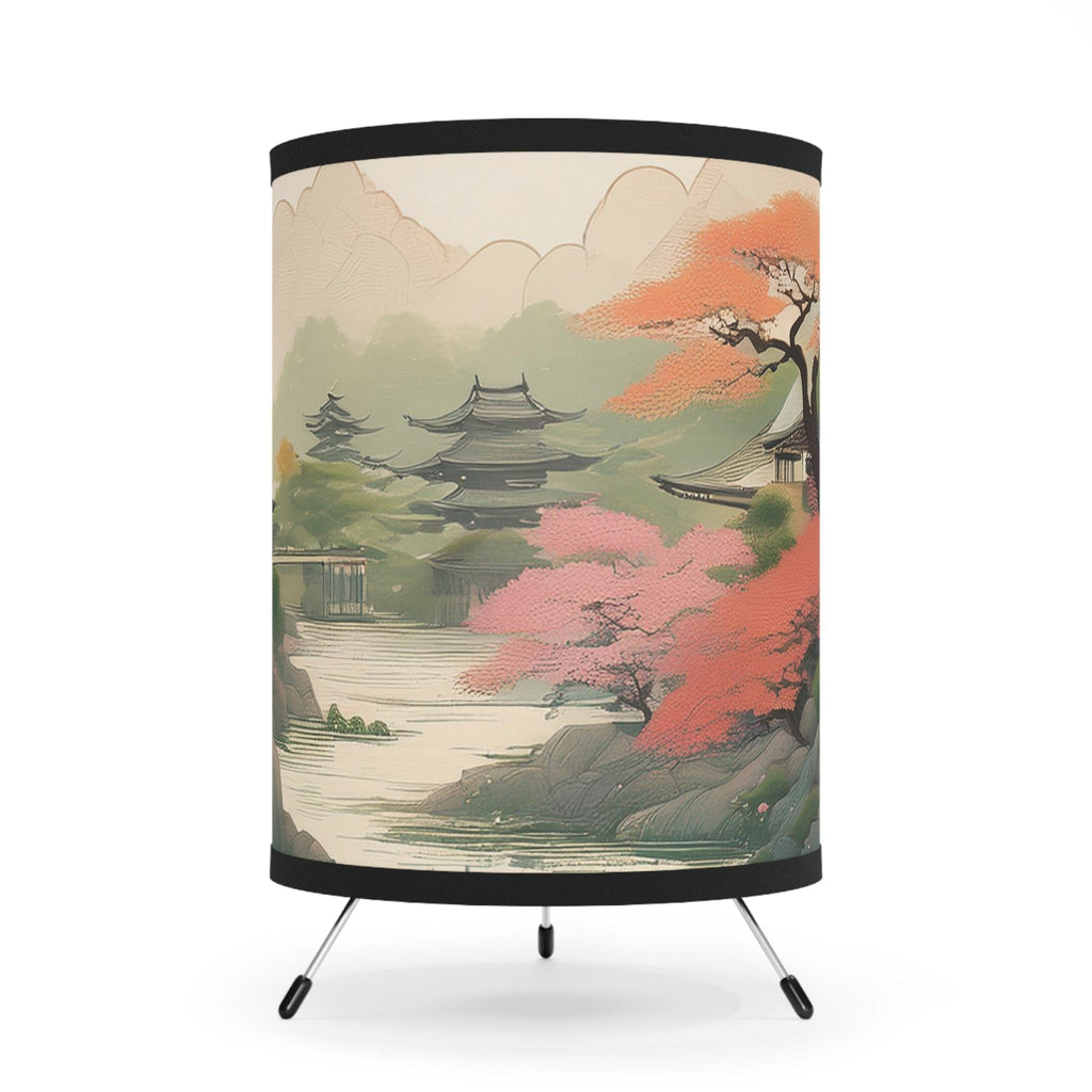 Sakura Serenity Tripod Lamp: Japanese Elegance Meets Modern Design One size / Black Home Decor