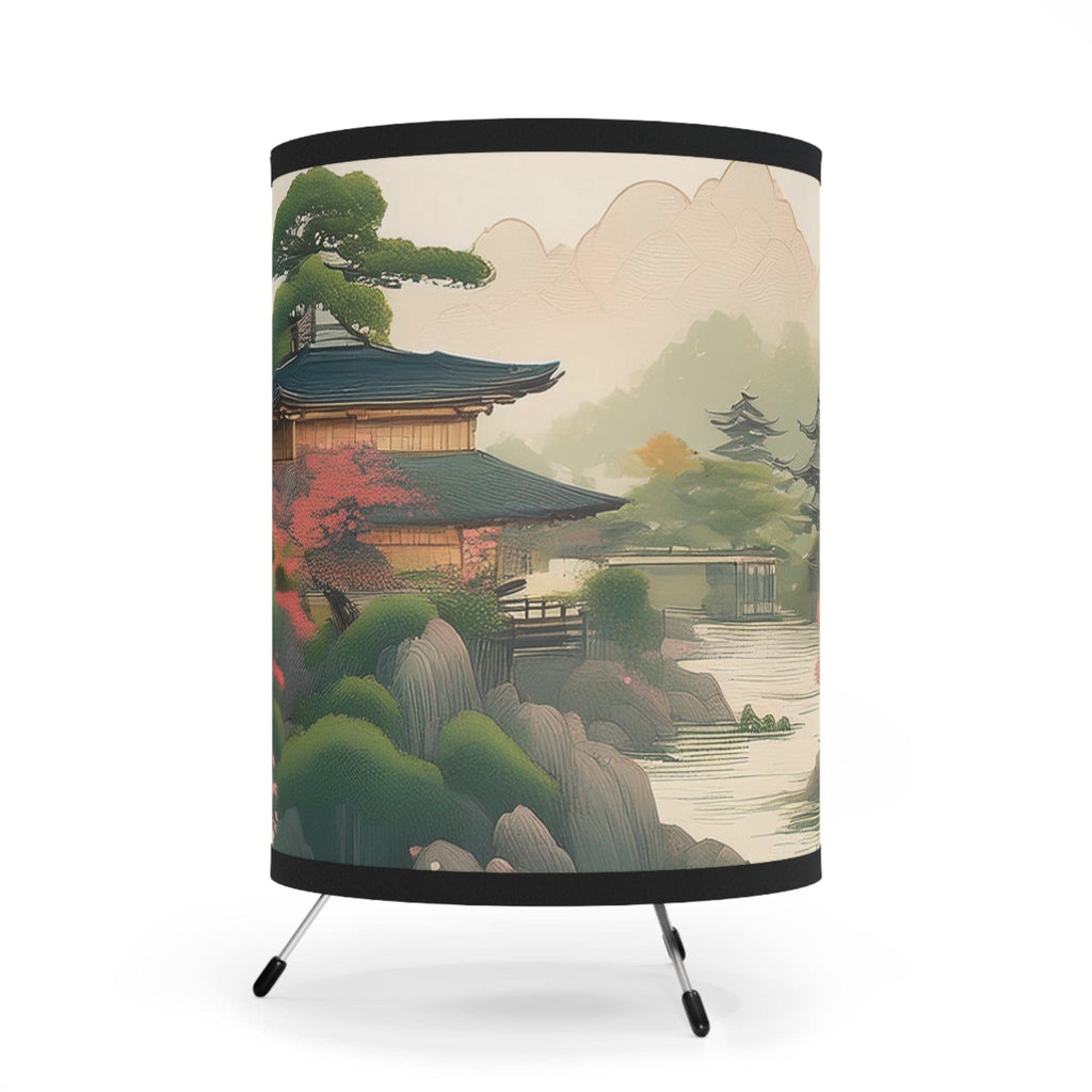 Sakura Serenity Tripod Lamp: Japanese Elegance Meets Modern Design One size / Black Home Decor