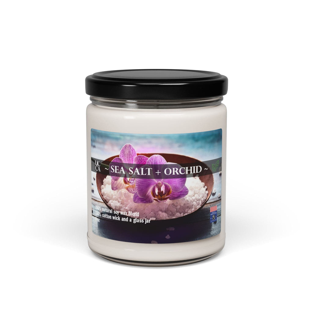 Sea Salt + Orchid  Scented Soy Candle, 9oz Sea Salt + Orchid / 9oz Home Decor