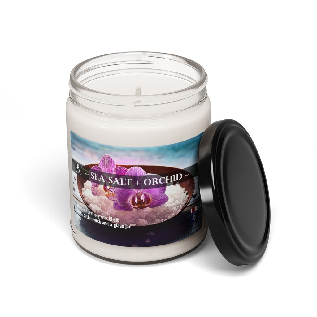 Sea Salt + Orchid  Scented Soy Candle, 9oz Sea Salt + Orchid / 9oz Home Decor