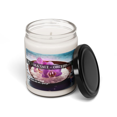 Sea Salt + Orchid  Scented Soy Candle, 9oz Sea Salt + Orchid / 9oz Home Decor