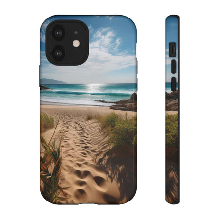 Serene Beach Path Phone Case: Escape to Paradise 🌊 - Tough Case iPhone 12 / Glossy Phone Case