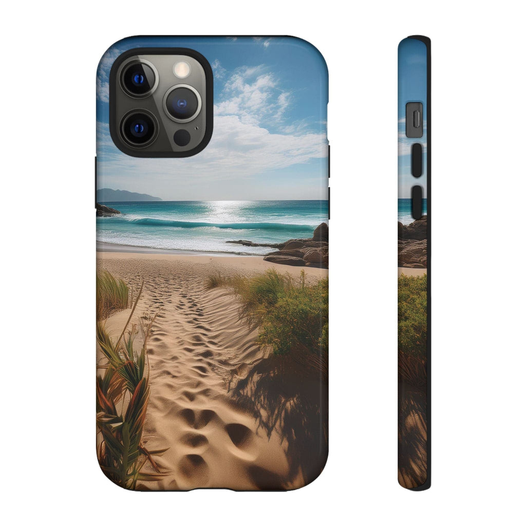 Serene Beach Path Phone Case: Escape to Paradise 🌊 - Tough Case iPhone 12 Pro / Glossy Phone Case