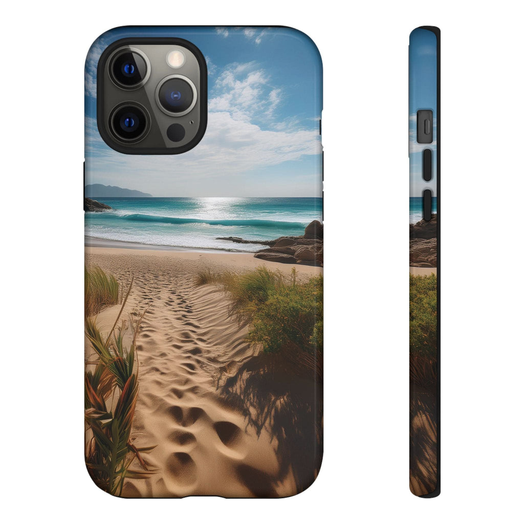 Serene Beach Path Phone Case: Escape to Paradise 🌊 - Tough Case iPhone 12 Pro Max / Glossy Phone Case