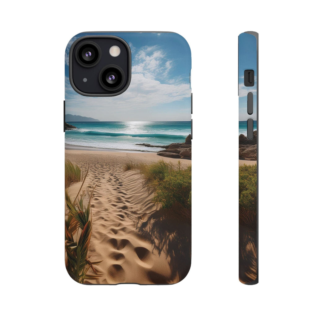 Serene Beach Path Phone Case: Escape to Paradise 🌊 - Tough Case iPhone 13 Mini / Matte Phone Case