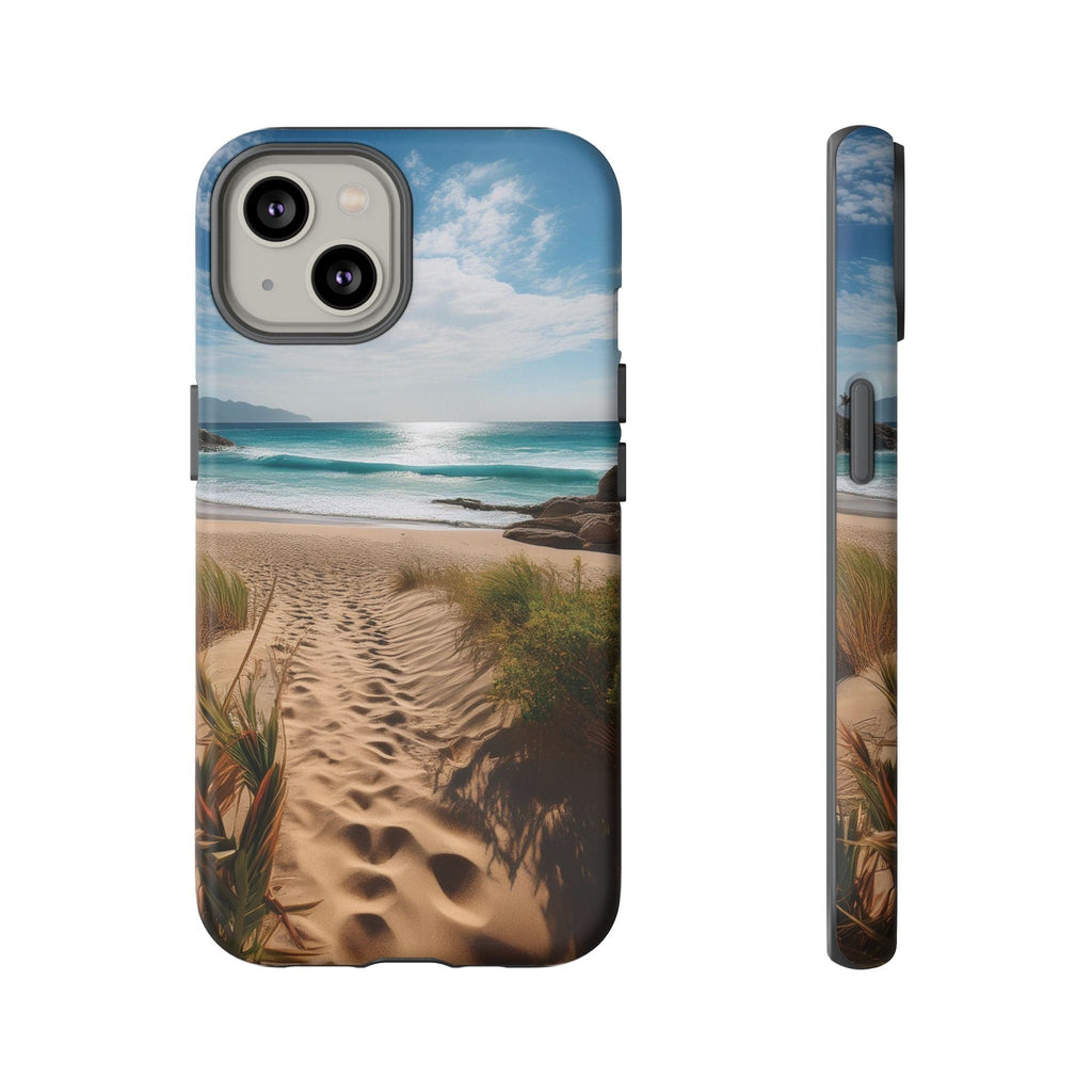 Serene Beach Path Phone Case: Escape to Paradise 🌊 - Tough Case iPhone 14 / Matte Phone Case