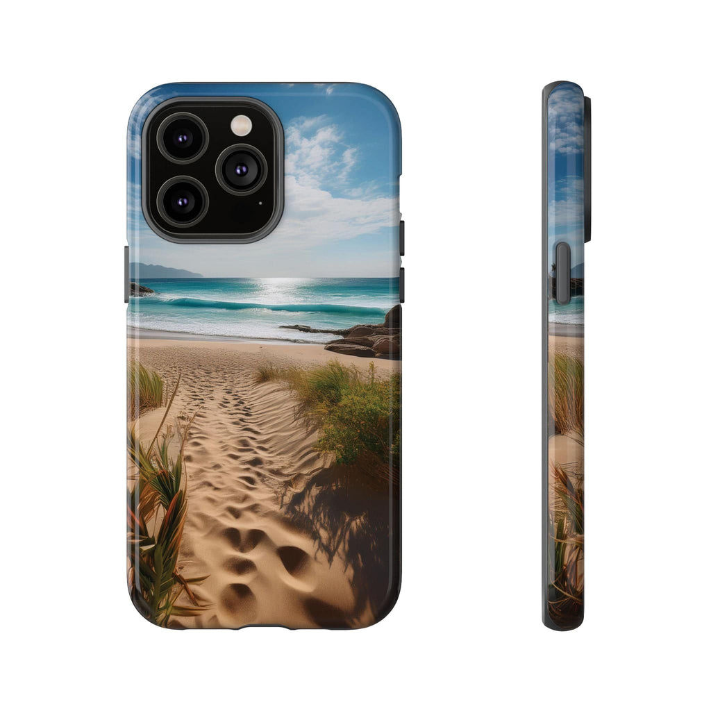 Serene Beach Path Phone Case: Escape to Paradise 🌊 - Tough Case iPhone 14 Pro Max / Glossy Phone Case