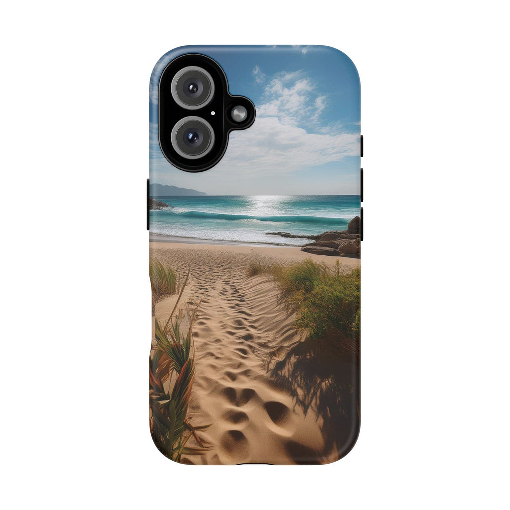 Serene Beach Path Phone Case: Escape to Paradise 🌊 - Tough Case iPhone 16 / Matte Phone Case