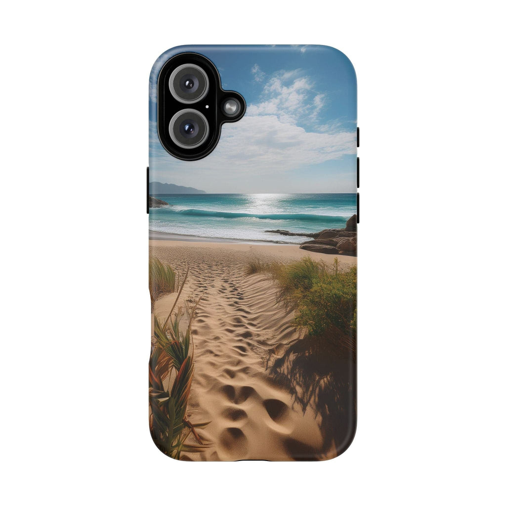 Serene Beach Path Phone Case: Escape to Paradise 🌊 - Tough Case iPhone 16 Plus / Matte Phone Case