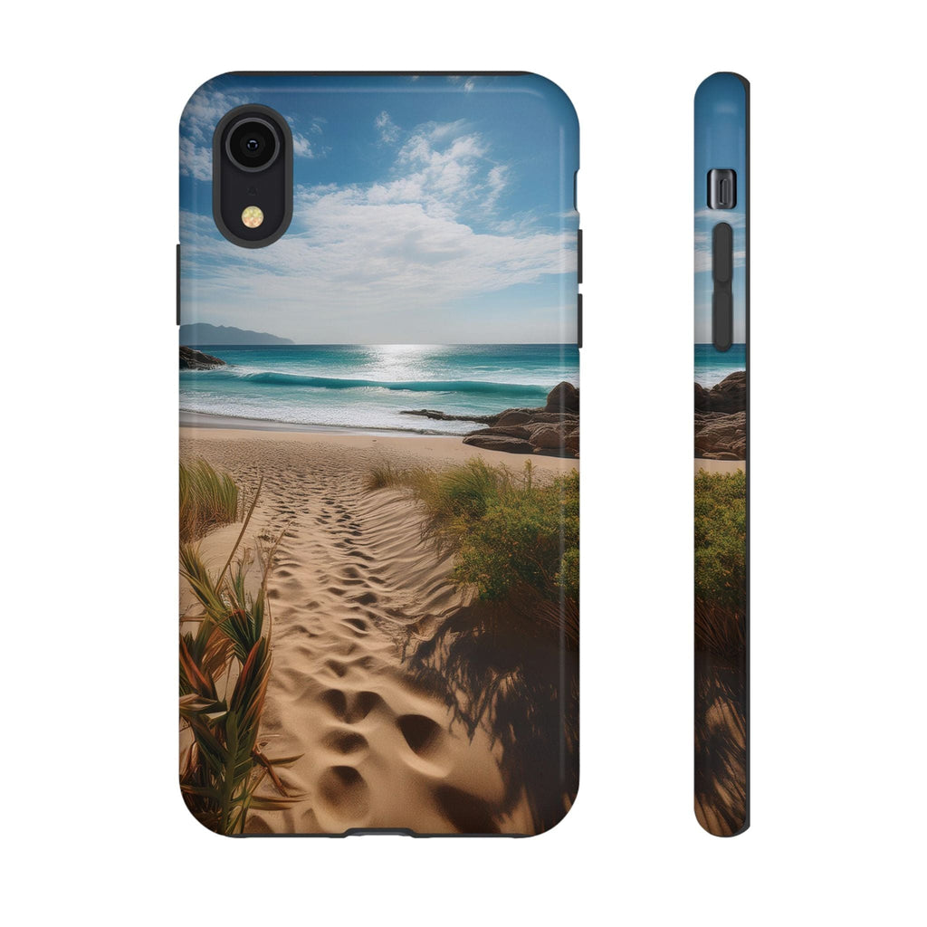 Serene Beach Path Phone Case: Escape to Paradise 🌊 - Tough Case iPhone XR / Glossy Phone Case