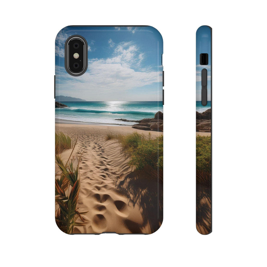 Serene Beach Path Phone Case: Escape to Paradise 🌊 - Tough Case iPhone XS / Glossy Phone Case