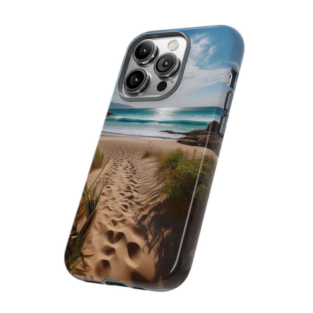 Serene Beach Path Phone Case: Escape to Paradise 🌊 - Tough Case Phone Case