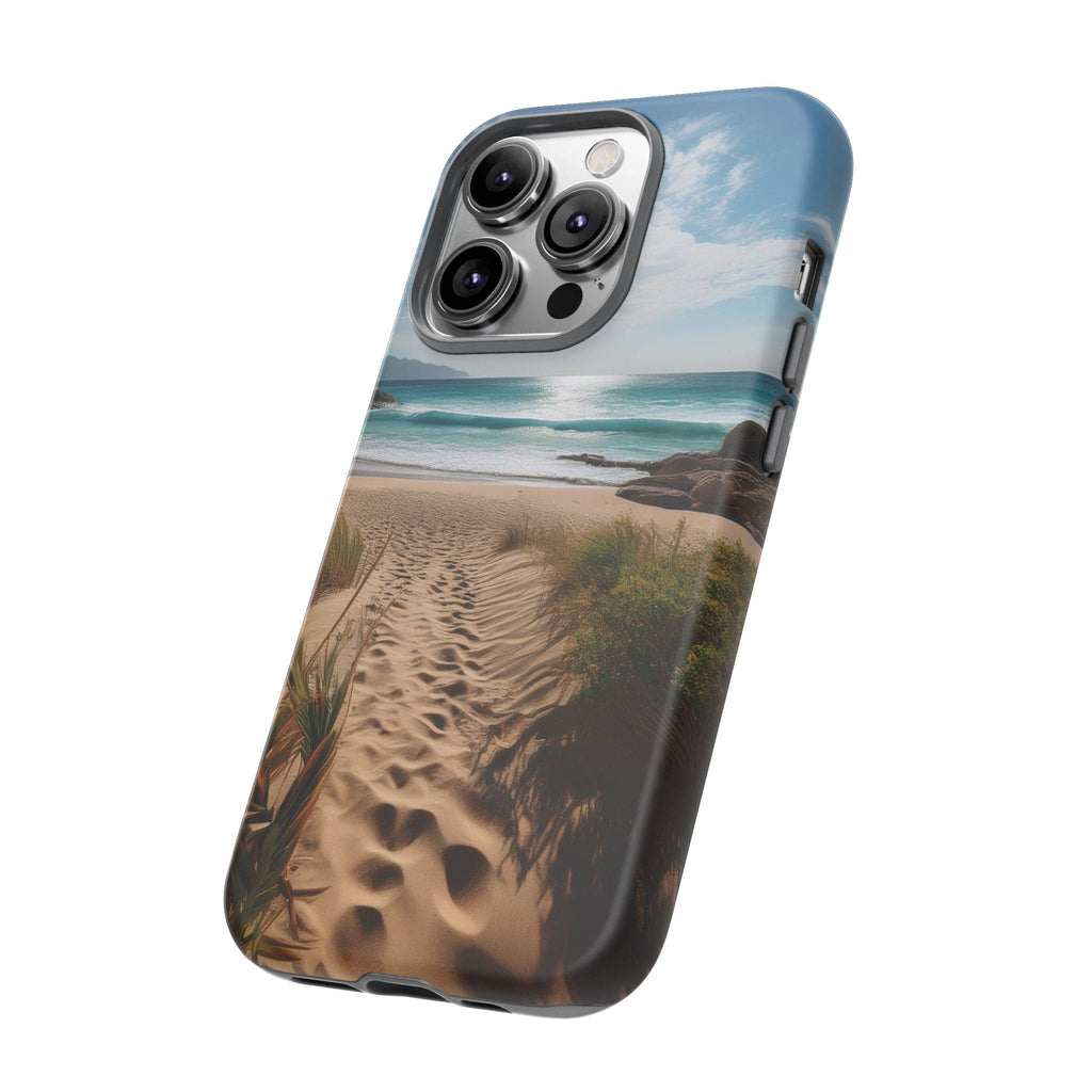 Serene Beach Path Phone Case: Escape to Paradise 🌊 - Tough Case Phone Case