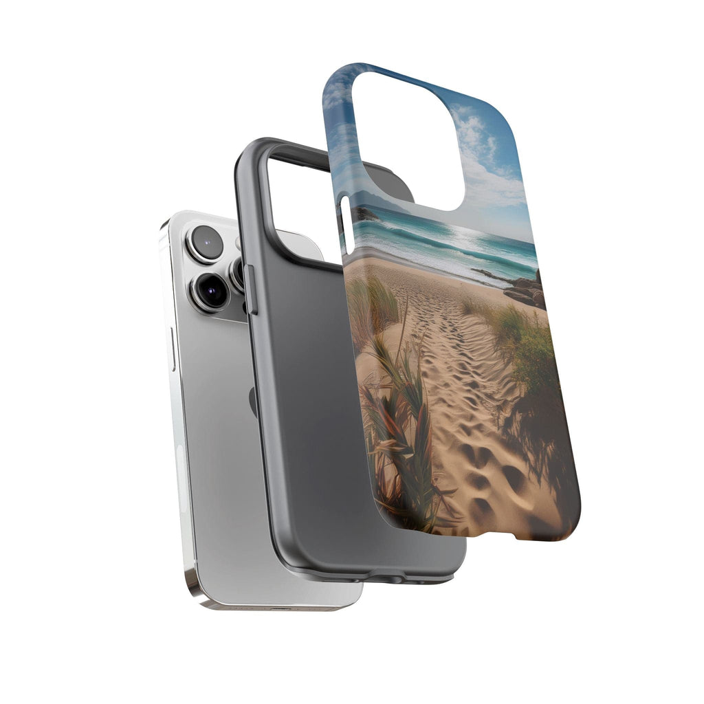 Serene Beach Path Phone Case: Escape to Paradise 🌊 - Tough Case Phone Case