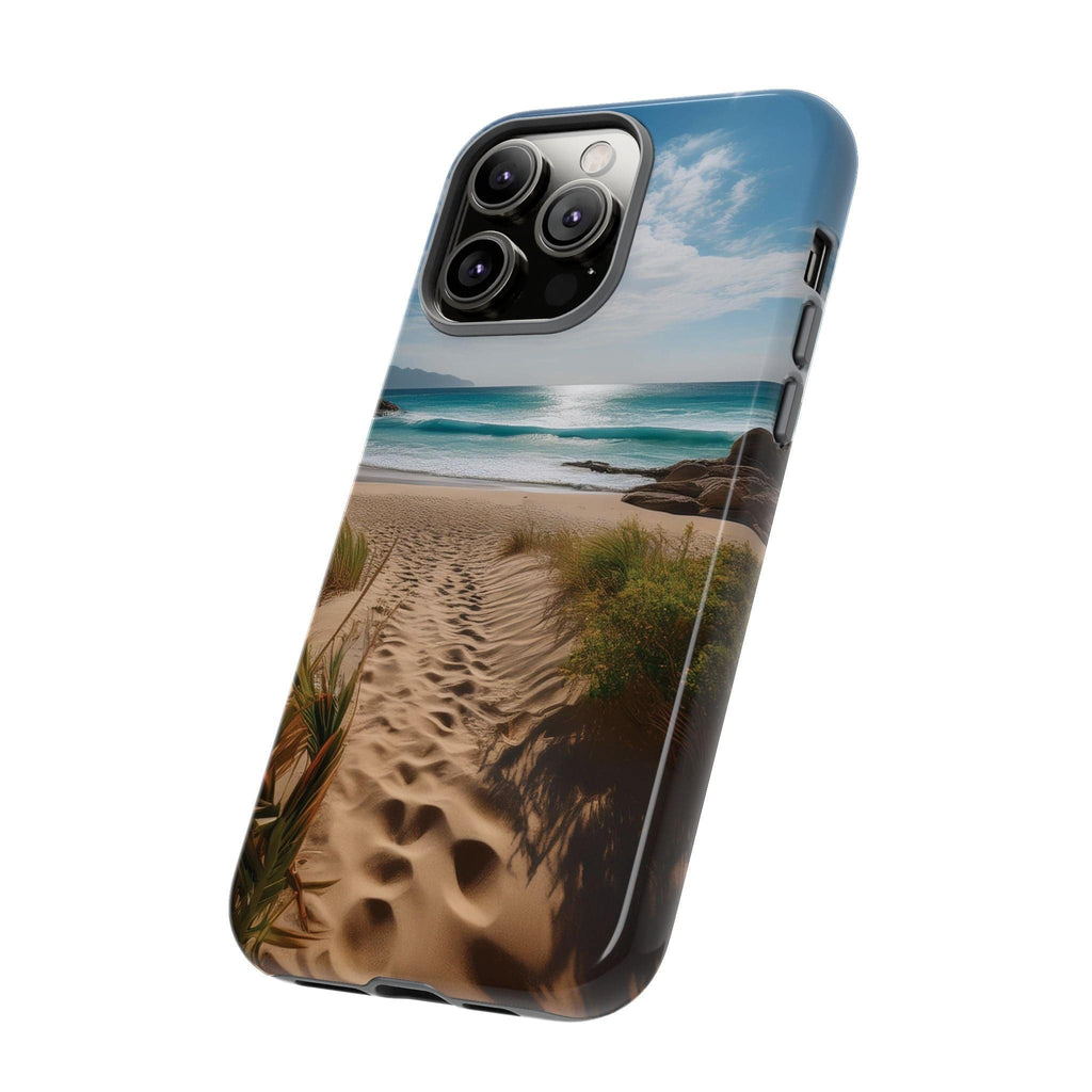 Serene Beach Path Phone Case: Escape to Paradise 🌊 - Tough Case Phone Case