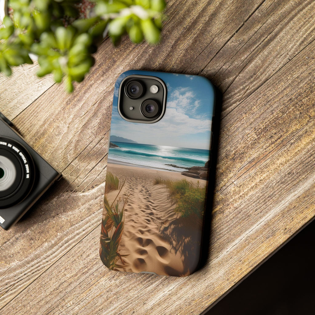 Serene Beach Path Phone Case: Escape to Paradise 🌊 - Tough Case Phone Case