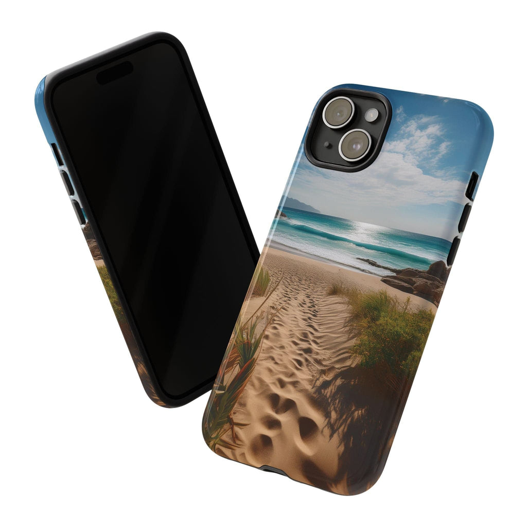 Serene Beach Path Phone Case: Escape to Paradise 🌊 - Tough Case Phone Case