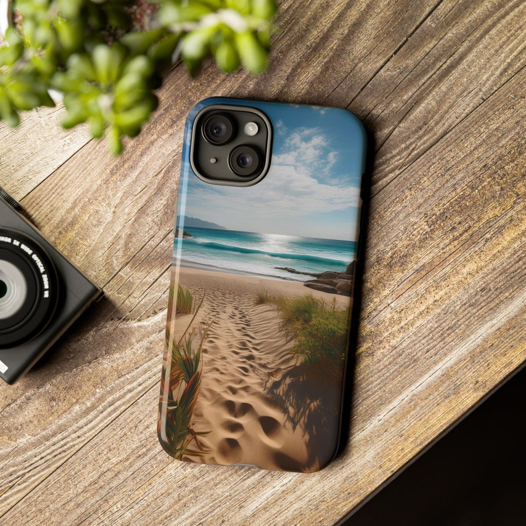 Serene Beach Path Phone Case: Escape to Paradise 🌊 - Tough Case Phone Case