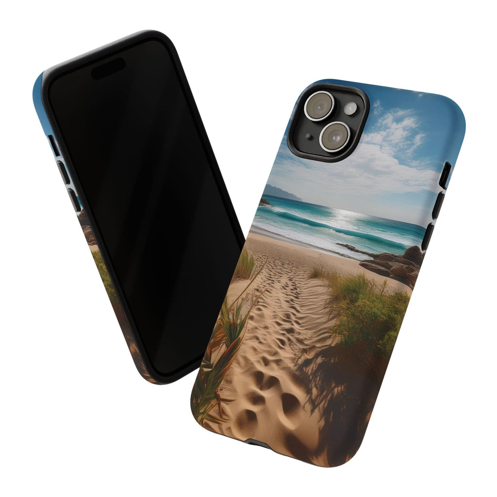 Serene Beach Path Phone Case: Escape to Paradise 🌊 - Tough Case Phone Case