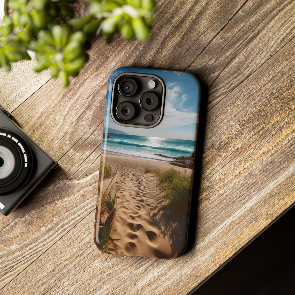 Serene Beach Path Phone Case: Escape to Paradise 🌊 - Tough Case Phone Case