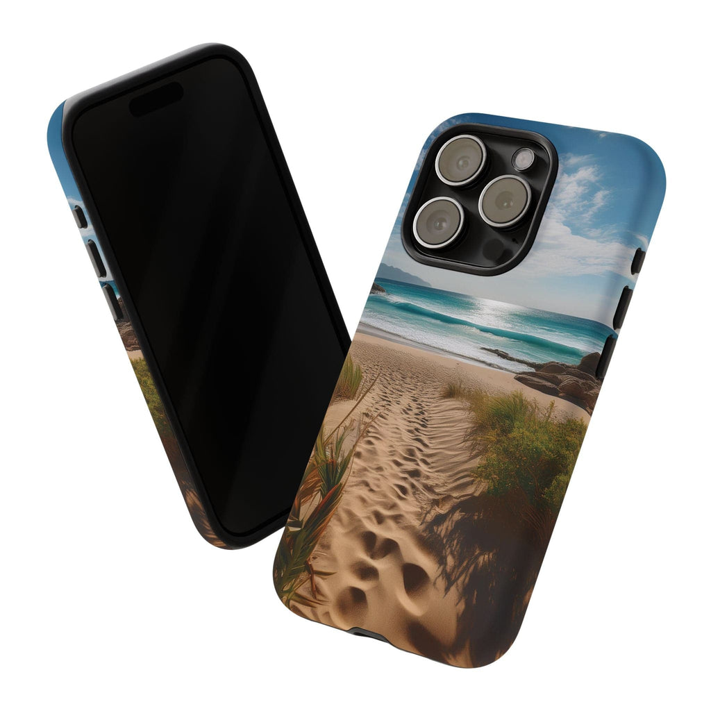 Serene Beach Path Phone Case: Escape to Paradise 🌊 - Tough Case Phone Case