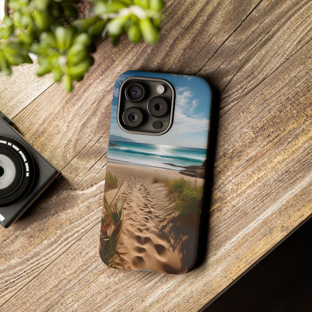 Serene Beach Path Phone Case: Escape to Paradise 🌊 - Tough Case Phone Case