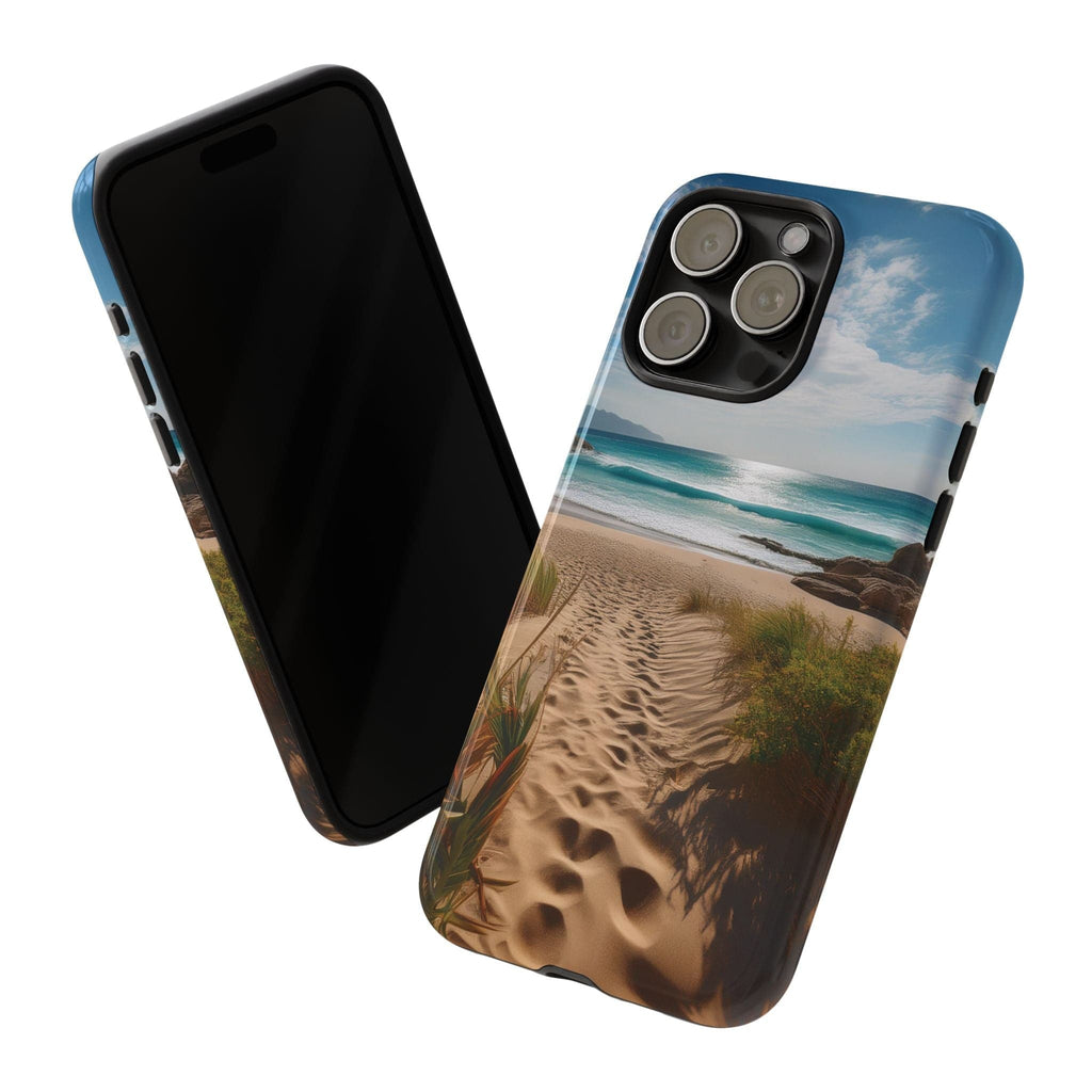 Serene Beach Path Phone Case: Escape to Paradise 🌊 - Tough Case Phone Case