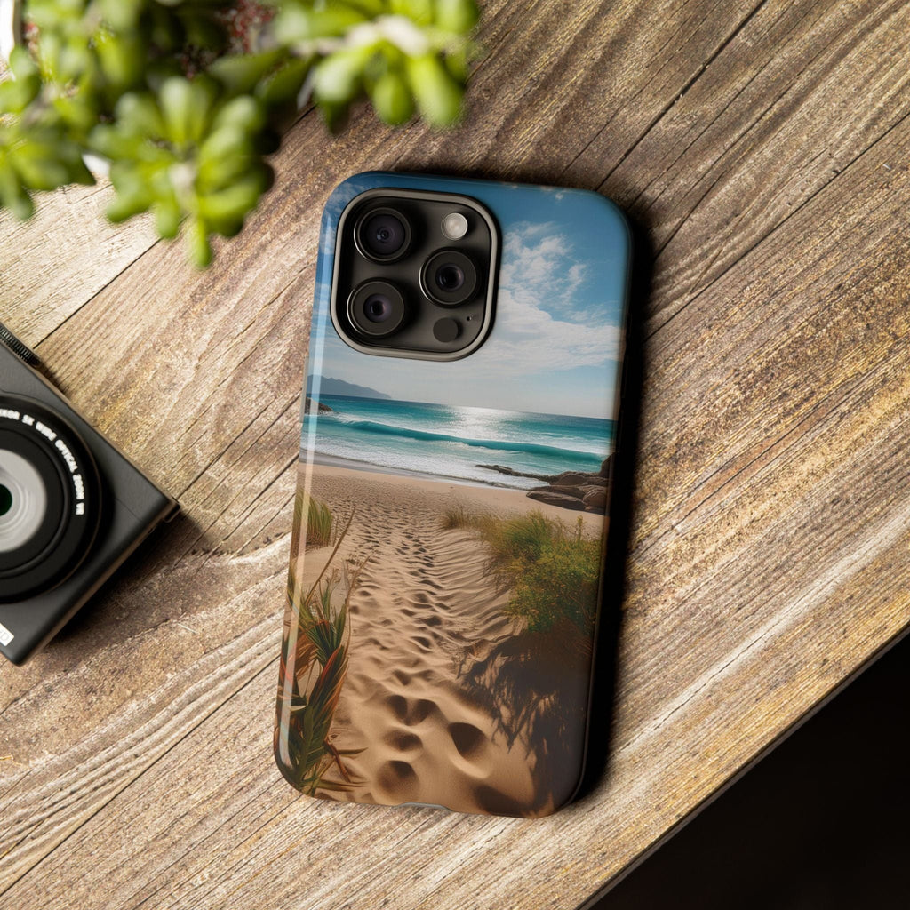 Serene Beach Path Phone Case: Escape to Paradise 🌊 - Tough Case Phone Case