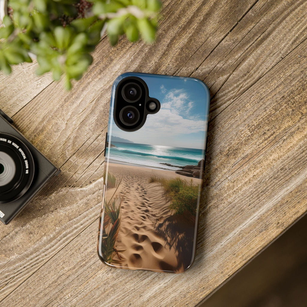 Serene Beach Path Phone Case: Escape to Paradise 🌊 - Tough Case Phone Case