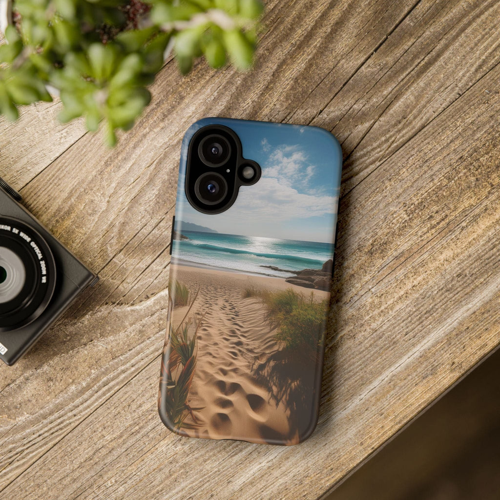 Serene Beach Path Phone Case: Escape to Paradise 🌊 - Tough Case Phone Case