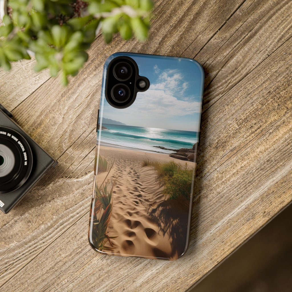 Serene Beach Path Phone Case: Escape to Paradise 🌊 - Tough Case Phone Case