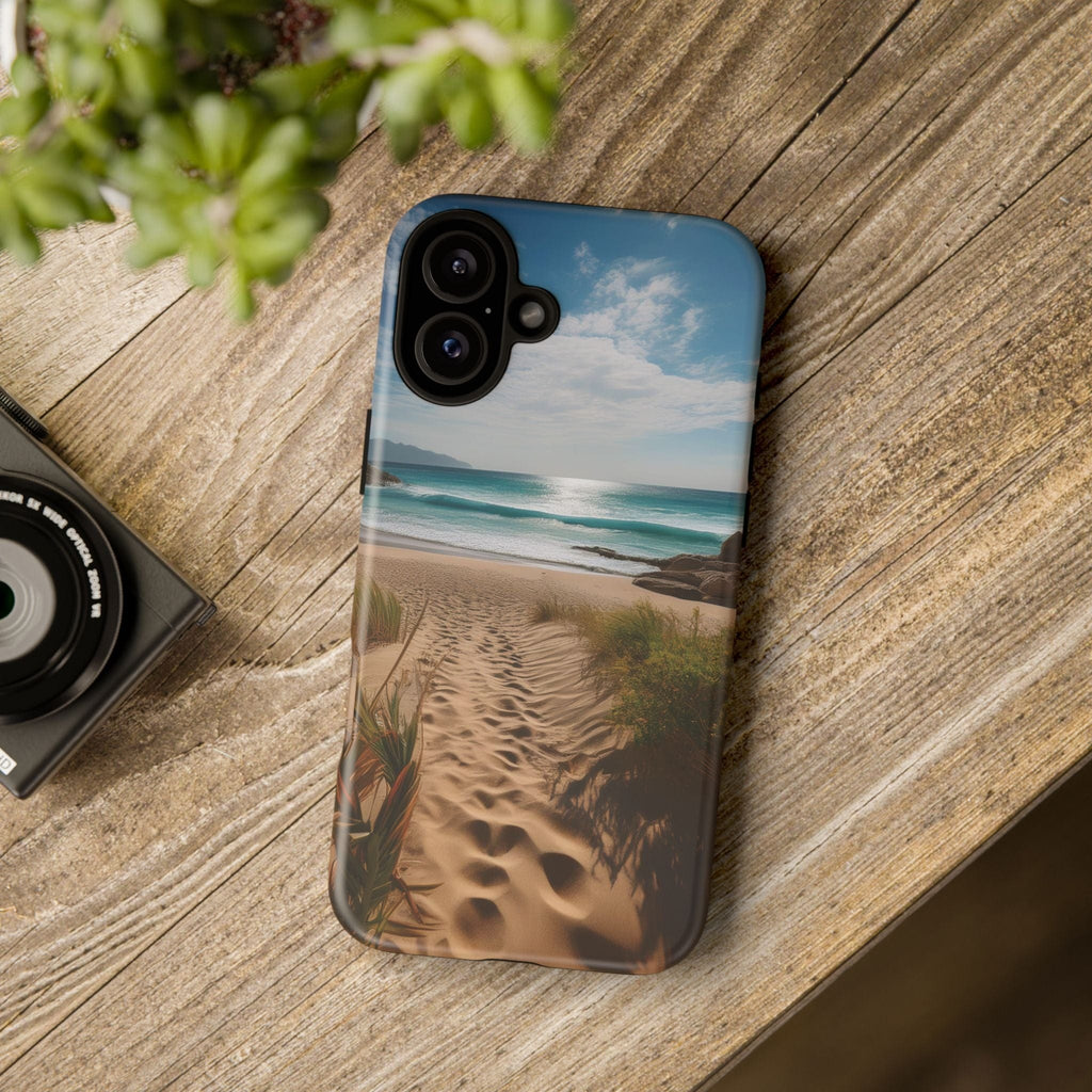 Serene Beach Path Phone Case: Escape to Paradise 🌊 - Tough Case Phone Case