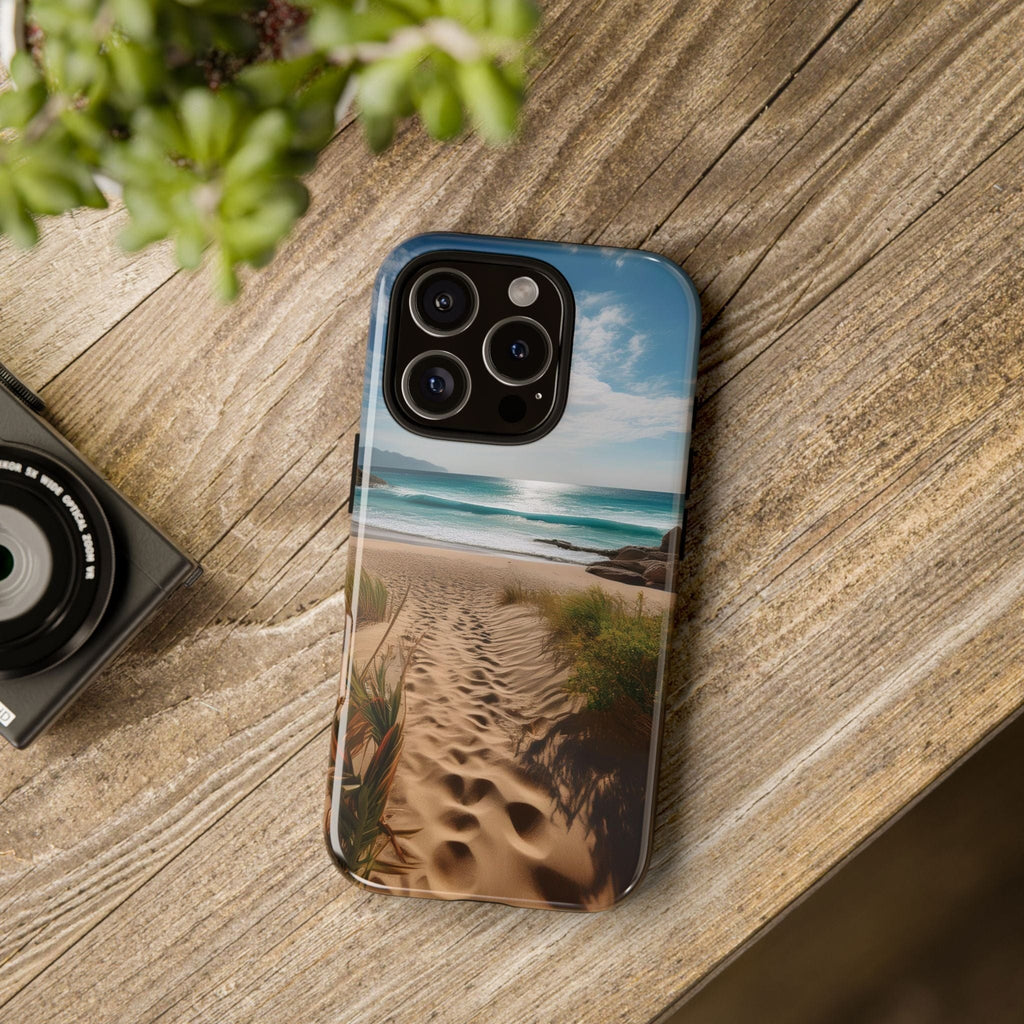 Serene Beach Path Phone Case: Escape to Paradise 🌊 - Tough Case Phone Case