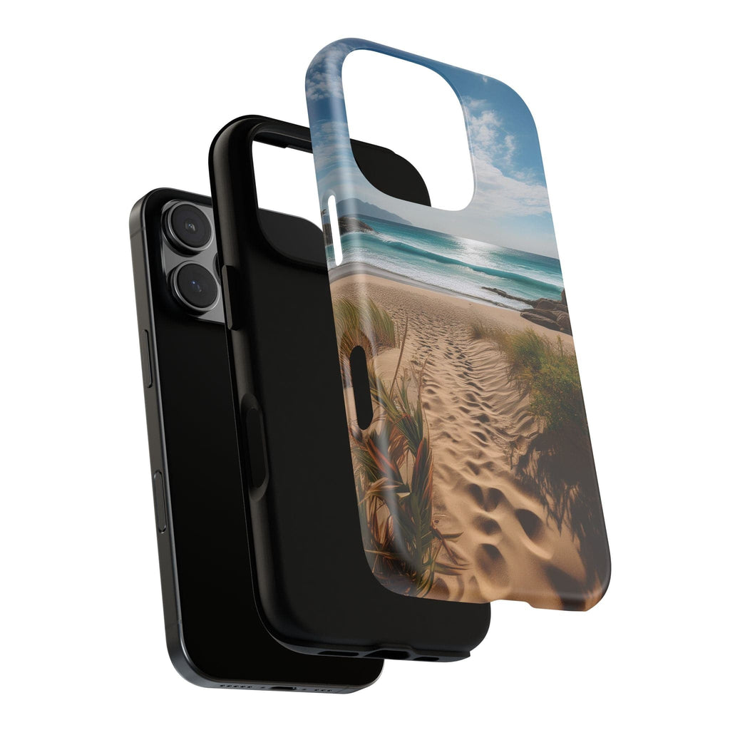 Serene Beach Path Phone Case: Escape to Paradise 🌊 - Tough Case Phone Case