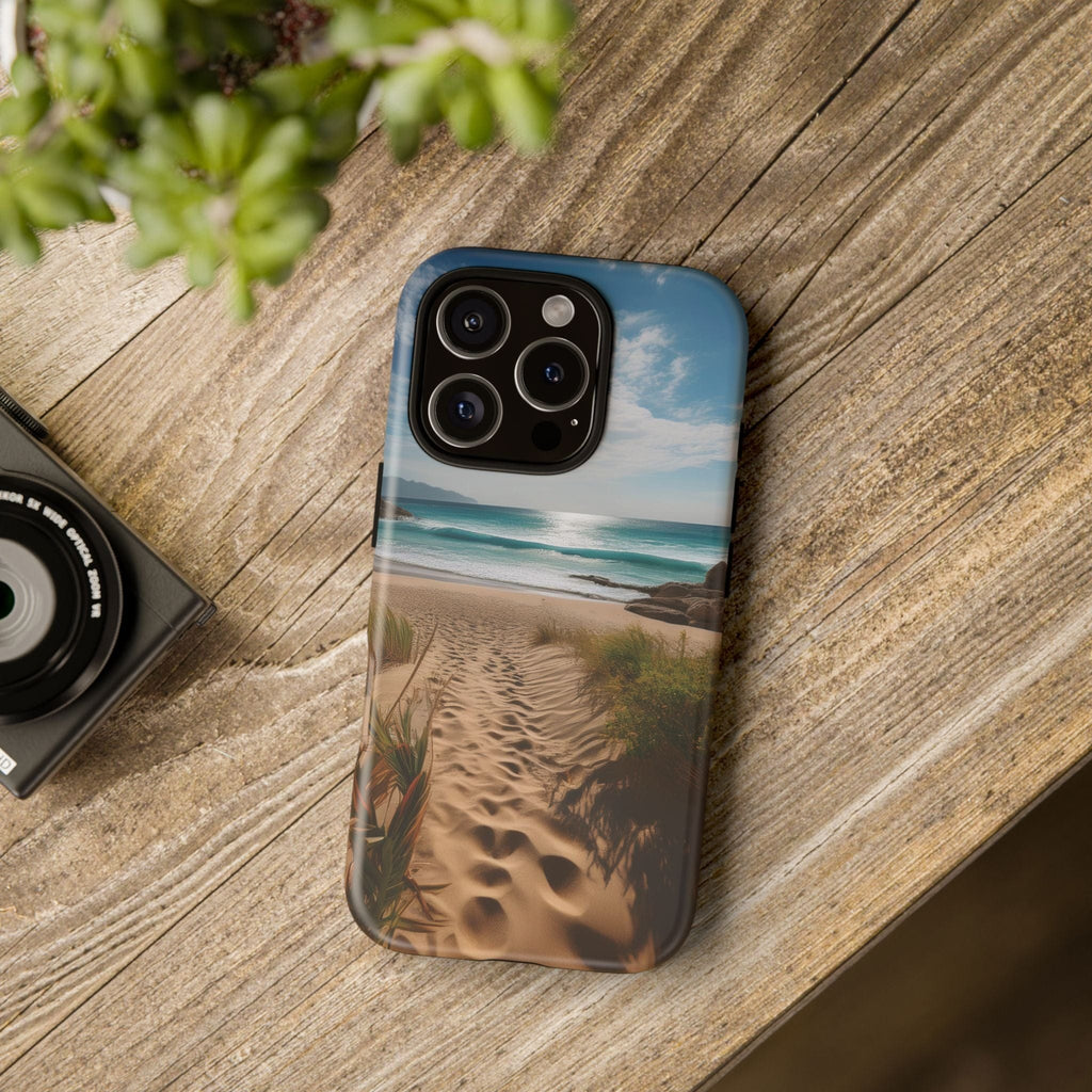 Serene Beach Path Phone Case: Escape to Paradise 🌊 - Tough Case Phone Case